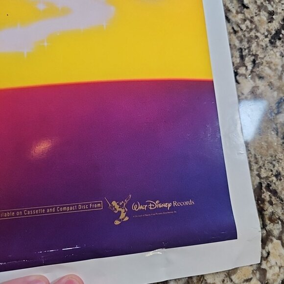 ALADDIN 2 Sided Movie Poster Original DS 27x41 One Sheet DISNEY Animation 1992 - Picture 4 of 13